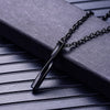 Black Bar Pendant with Chain For Women (Skin Safe)
