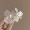 Korean Style Delicate Silver Flower Stud Earrings For Women (Skin Safe)