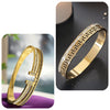 Gold Plated Waterproof Greek Pattern Bracelet Combo - 2 Luxury Openable Bracelets