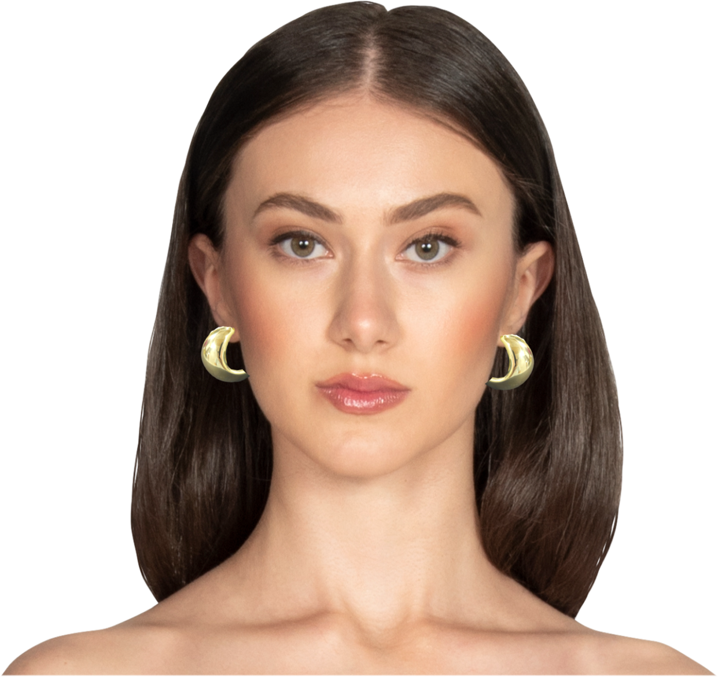 Gold-Tone Chunky Hoop Earrings – Minimal Everyday Statement