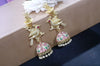 Golden Pink Earring For Women | Premium Push Back Durable Earrings (Skin Safe)