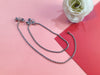 Silver Brass Contemporary S-Hook Anklet For Women (Skin Safe)