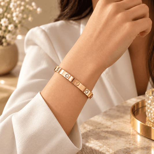 Luxury Rose Gold Bracelet - (Waterproof | Tarnish-Free | Skin Safe | Premium Quality )