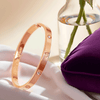 Rose Gold Plated Diamond Studded Bracelet | Waterproof Openable Cuff Bracelet (Skin Safe)