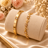 Luxury Gold and Golden Tulip Bracelet - Pack of 2