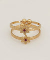 Combo Gold Plated Floral Bangles for Women - Pack of 2