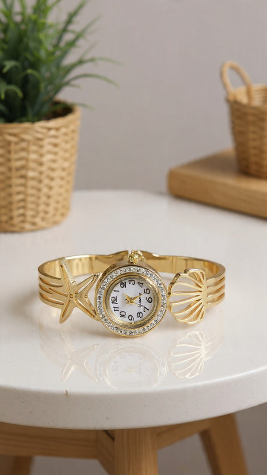 Gold-Tone Bracelet Watch for Women