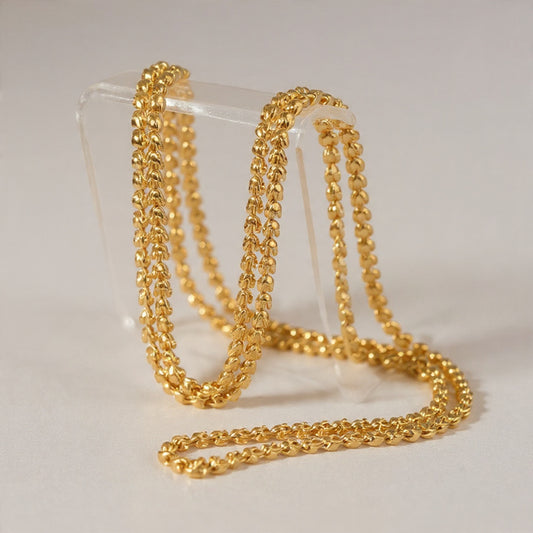 Micro Gold Plated Classic Chain for Women | Elegant Daily Wear Necklace