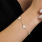 Elegant clover Gold Plated Chain Bracelet for Women (Skin Safe)