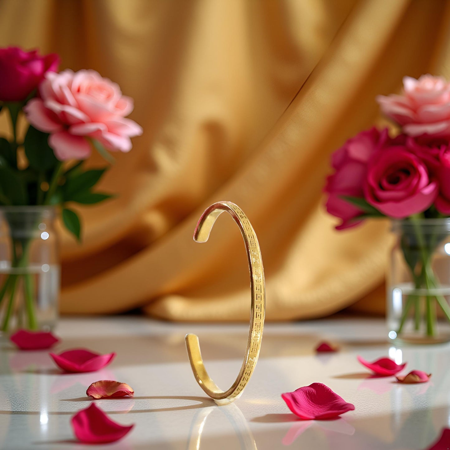 Elegant Gold-Plated Cuff Bracelet | Anti Tarnish and Waterproof (Skin Safe)