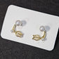 Pearl Front & Back Tulip Earrings – Gold Plated Double-Sided Design