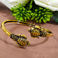 Gold Alloy Contemporary Bracelet For Women (Skin Safe)