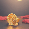 Gold Alloy Comfort Ethnic Ring For Women (Skin Safe)