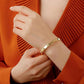 Gold Plated Diamond Studded Bracelet | Waterproof Openable Cuff Bracelet (Skin Safe)