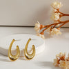 Gold Plated Teardrop Hoop Earrings for Women