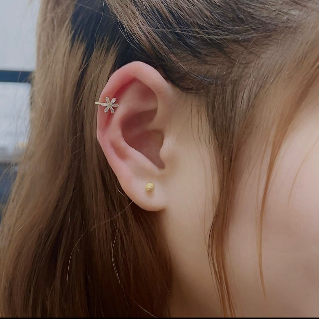 Golden Stone Nose Ring Cum Ear Cuff | Perfect Gift For Your Loved Ones (Skin Safe)