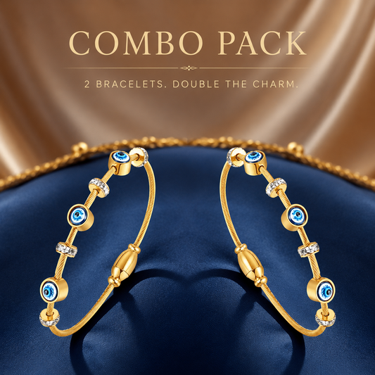 Evil Eye Charm Bracelet Combo Pack
