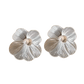 Korean Style Delicate Silver Flower Stud Earrings For Women (Skin Safe)