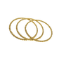 Gold Plated Twisted Rope Waterproof Combo Bangle (Set of 3) (Skin Safe)