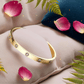 Gold Plated Diamond Studded Bracelet | Waterproof Openable Cuff Bracelet (Skin Safe)
