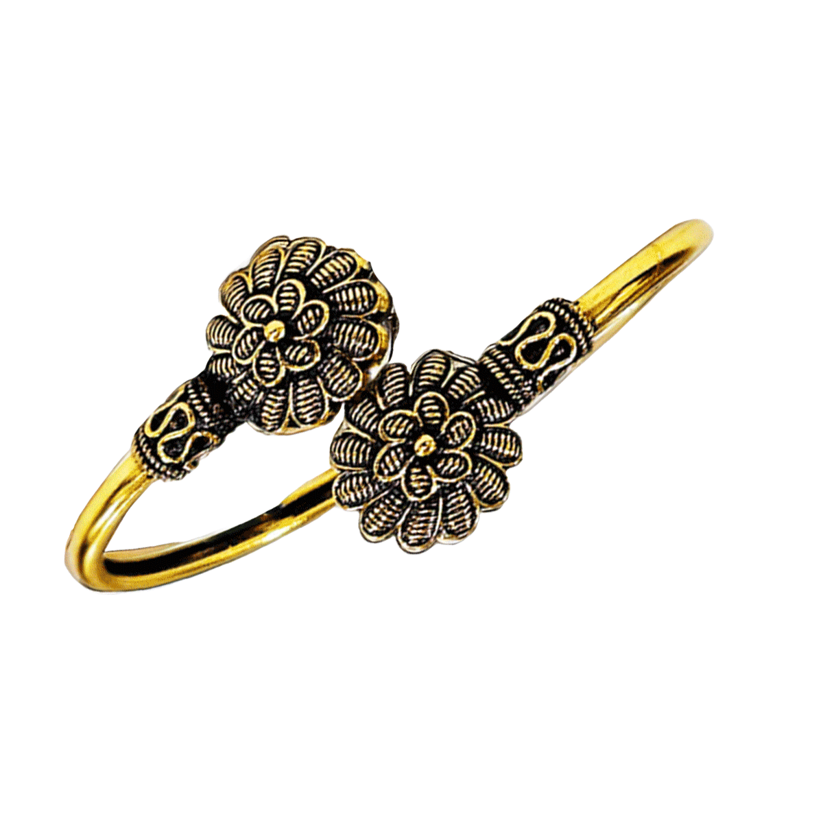 Antique Floral Antique Open Kada for Women