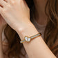 Gold Plated Waterproof Studded Heart Bracelet (Skin Safe)