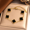 Elegant clover Gold Plated Chain Bracelet for Women (Skin Safe)