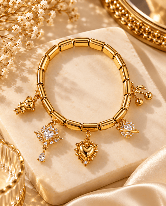 Golden Royale Charm Bracelet