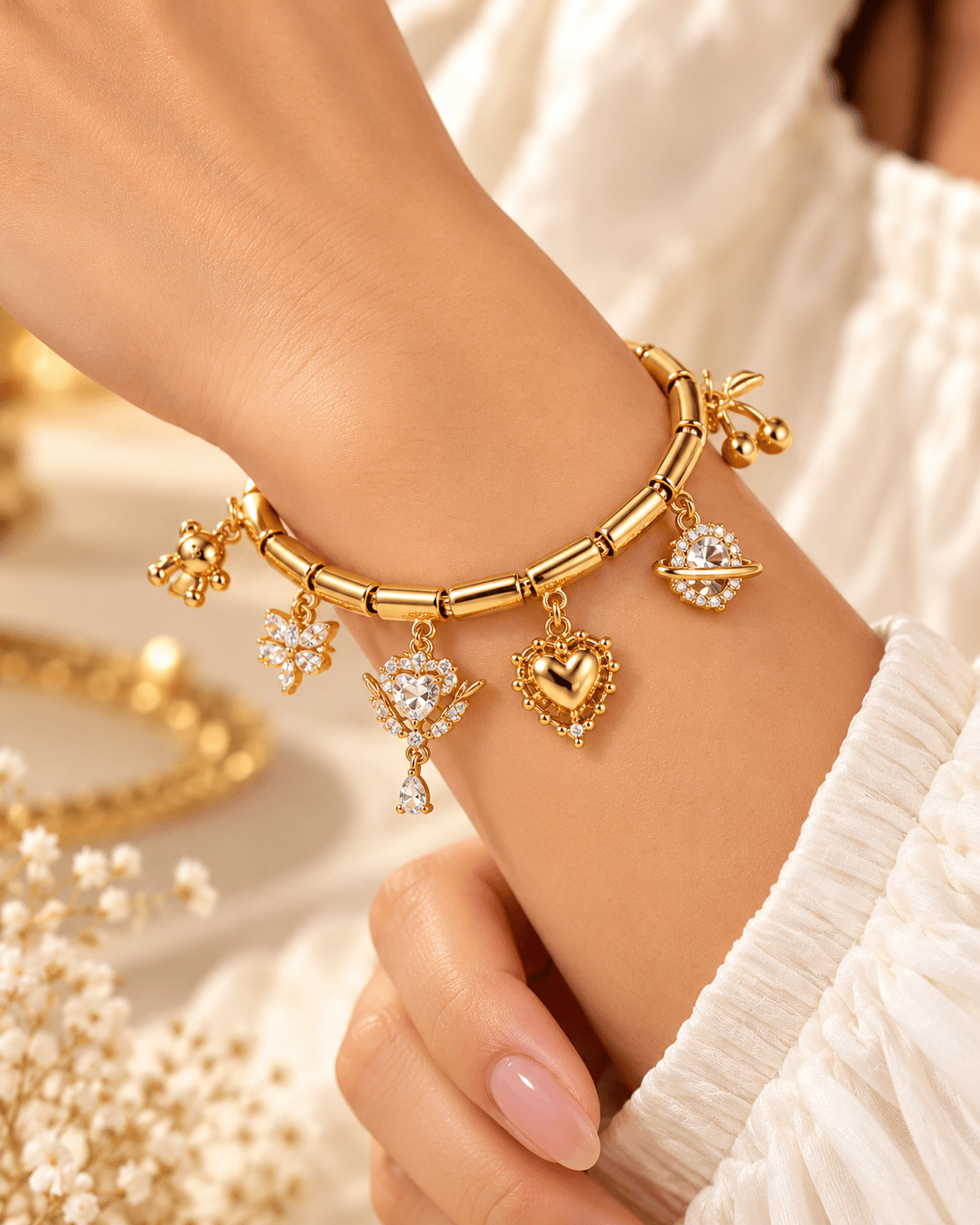 Golden Royale Charm Bracelet