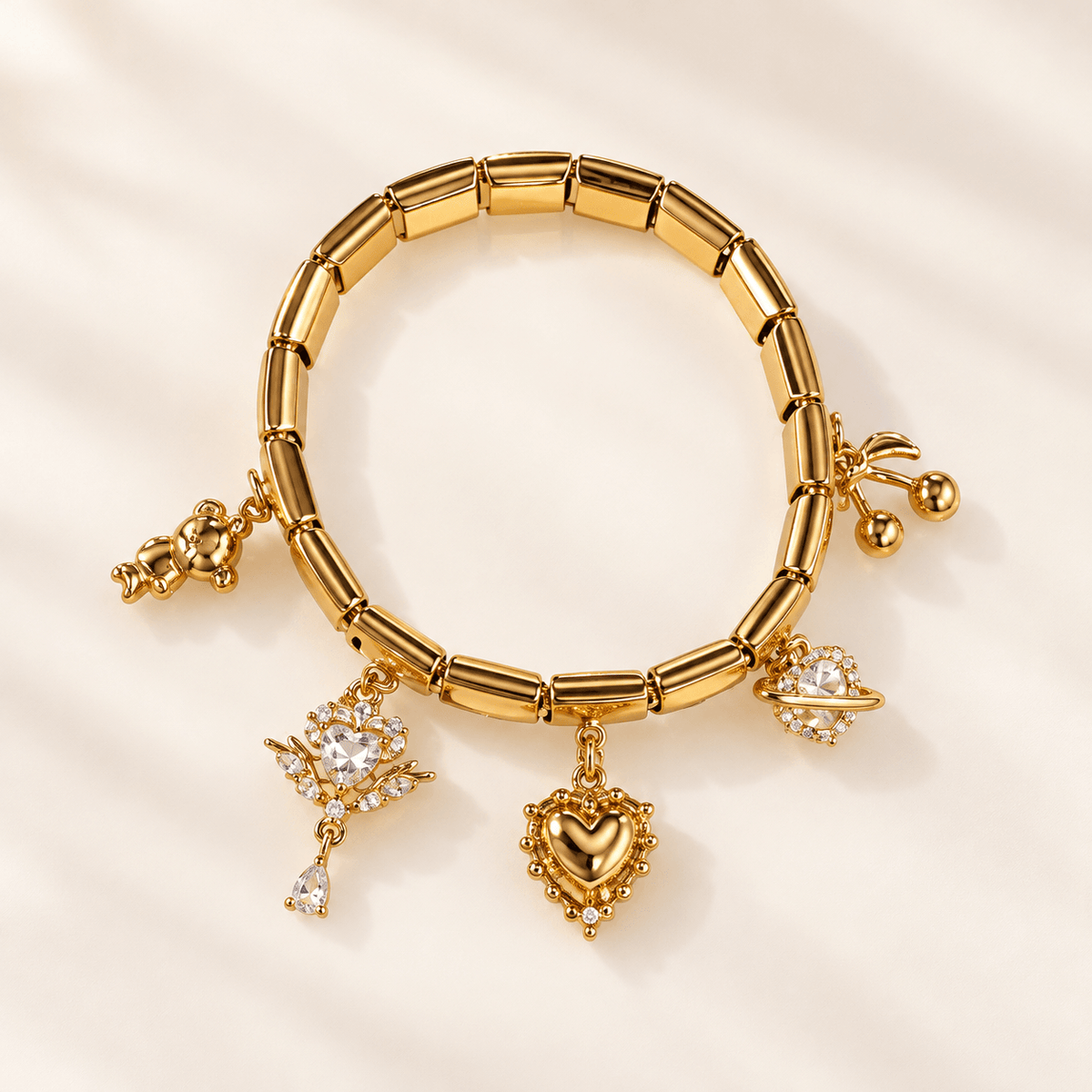 Golden Royale Charm Bracelet