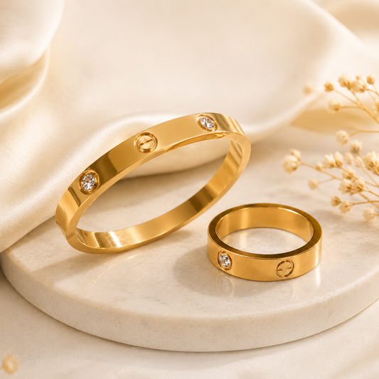 Luxe Love Ring & Bracelet Combo