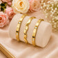 3 Bracelet Stack - Luxury Gold & Wave Bracelet