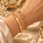 Luxury Gold and Golden Tulip Bracelet - Pack of 2
