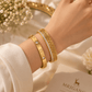 Luxury Gold and Greek Key Bracelet - Pack of 2