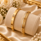 Luxury Gold and Greek Key Bracelet - Pack of 2