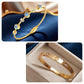 Gold-Tone Evil Eye Bracelet & Crystal Studded Bangle Combo Set