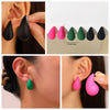 Matte Teardrop Stud Earrings – Combo Pack of 3 Colors (Skin Safe)
