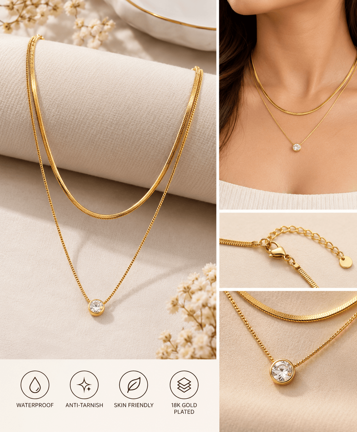 Celeste – 2-Layer Gold Necklace