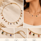 Multicolour Charm Gold Necklace