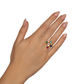 Gold & Multicolor Ethnic Adjustable Ring For Women (Skin Safe)