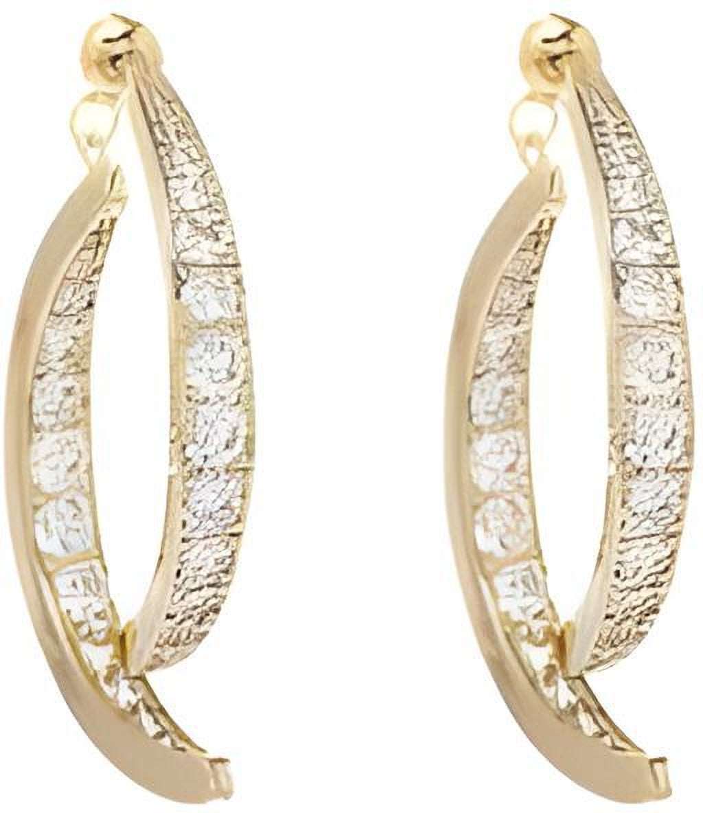 Golden Round Earring For Women | Push And Pull Ethnic Stud Earring (Skin Safe)