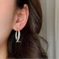Golden Round Earring For Women | Push And Pull Ethnic Stud Earring (Skin Safe)