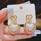 Golden Heart Shape Earring For Women | Push And Pull Ethnic Stud Earring (Skin Safe)