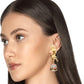 Golden Pink Earring For Women | Premium Push Back Durable Earrings (Skin Safe)