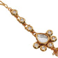 Gold Alloy Ethnic Kundan Maang TikkaFor Women (Skin Safe)