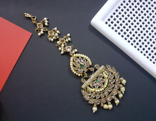 Ethnic Polki Maang Tikka For Women (Skin Safe)