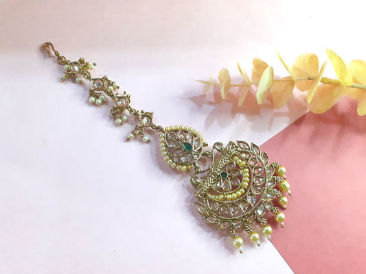 Ethnic Polki Maang Tikka For Women (Skin Safe)