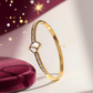 Gold Plated Waterproof Studded Heart Bracelet (Skin Safe)