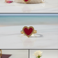 Ruby Heart Gold Ring