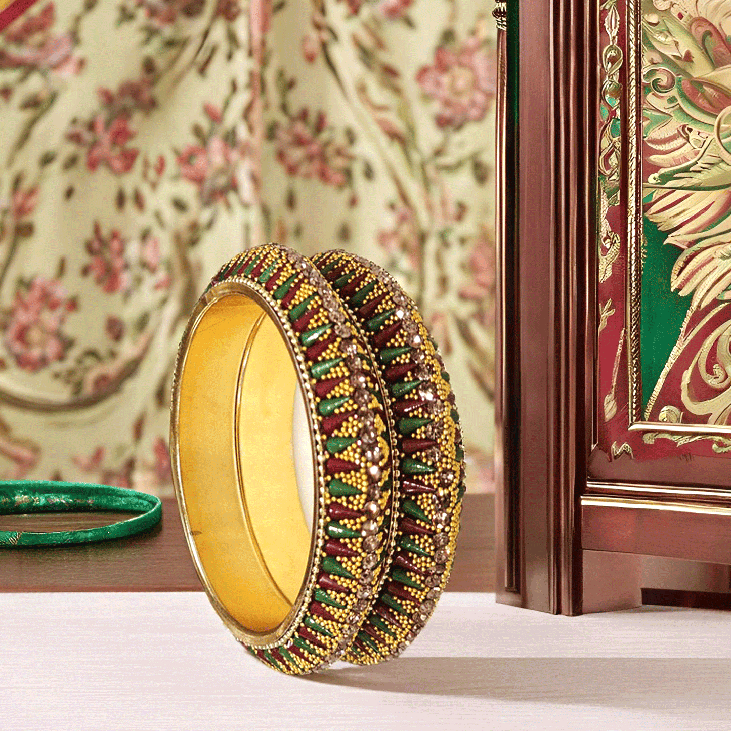 Combo of Rajasthani Traditional Kangan Bangle Set for Women (Skin Safe)